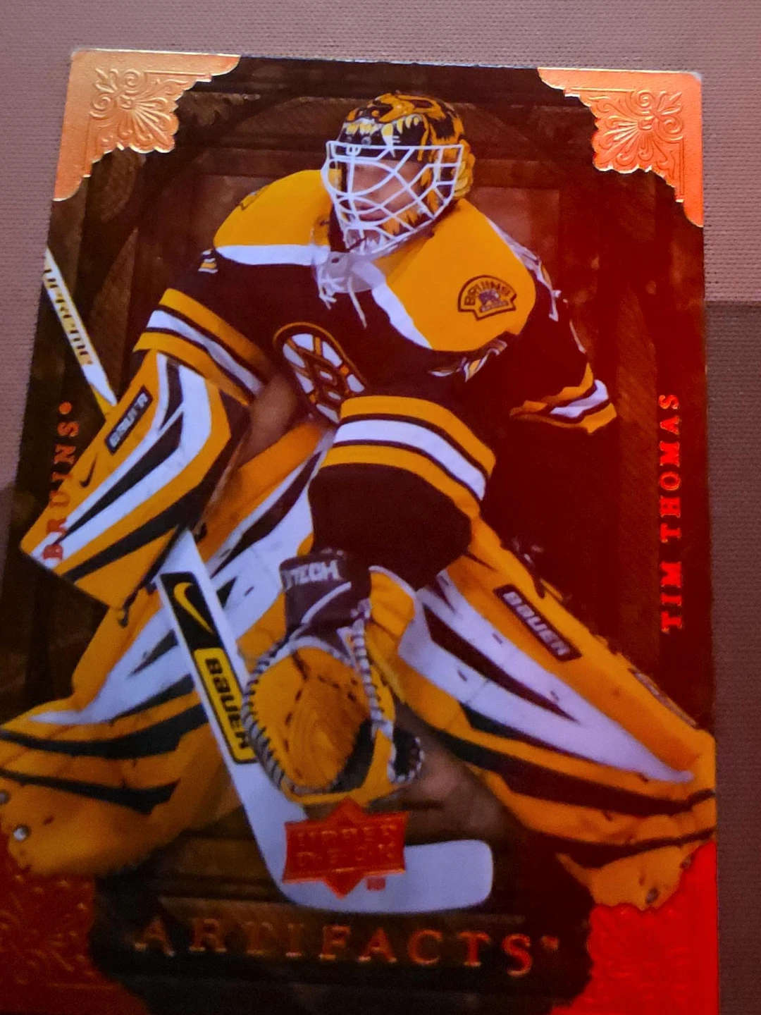 2007-08 Upper Deck Artifacts Tim Thomas Hockey Card