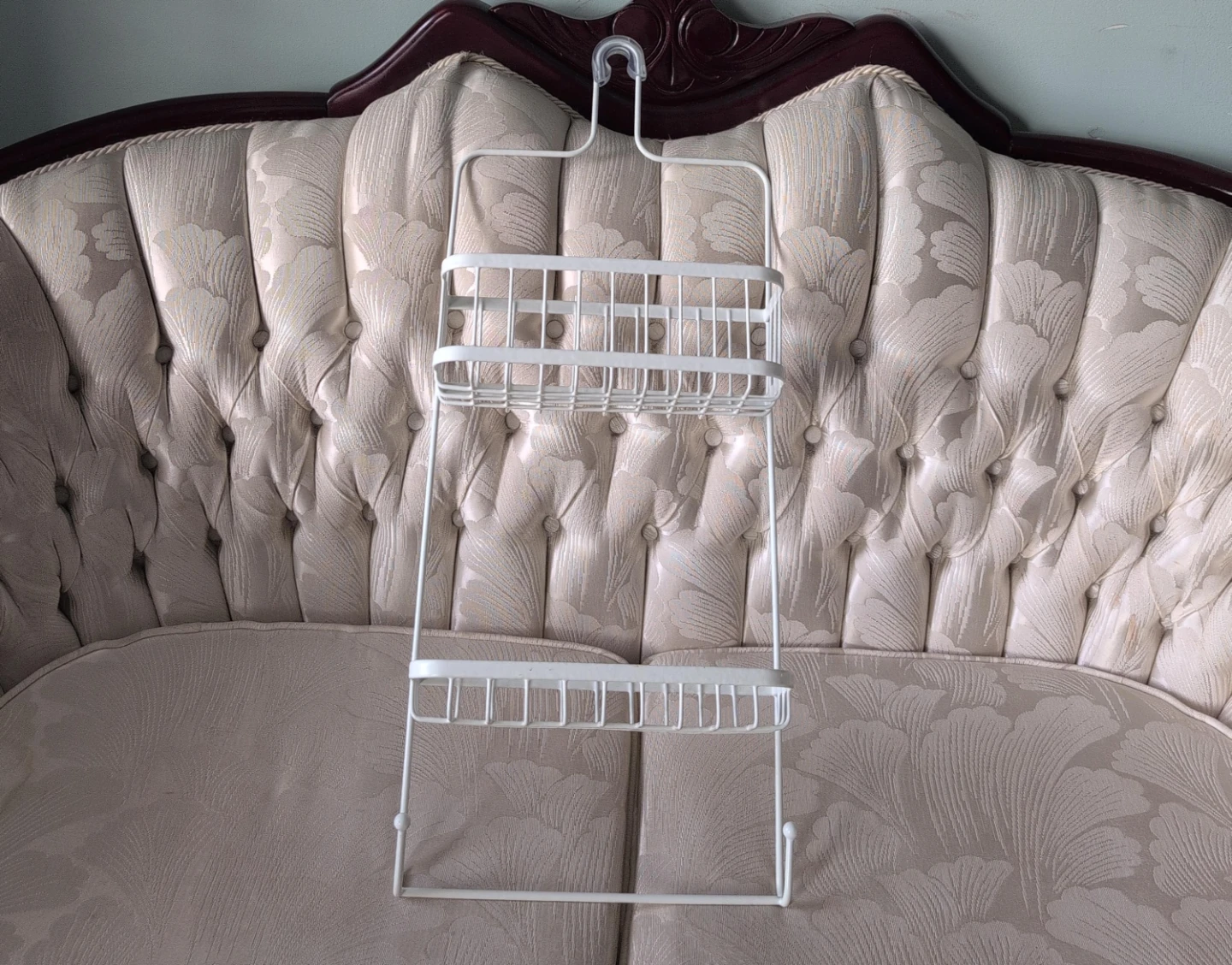 White 2-Tier Hanging Shower Caddy