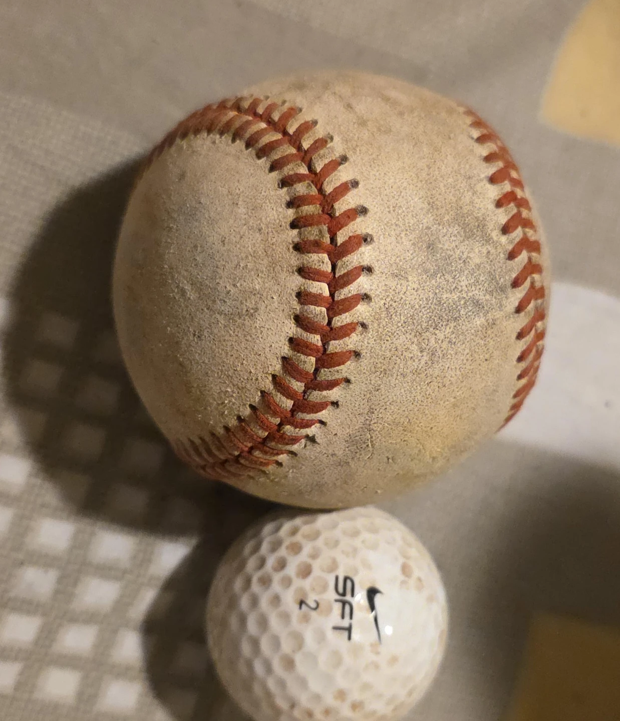 Used Baseball and Nike Golf Ball