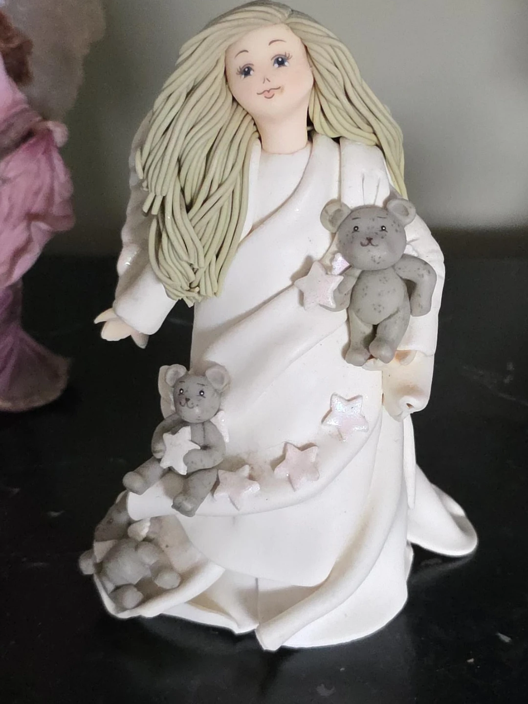 Angel Figurine with Teddy Bears