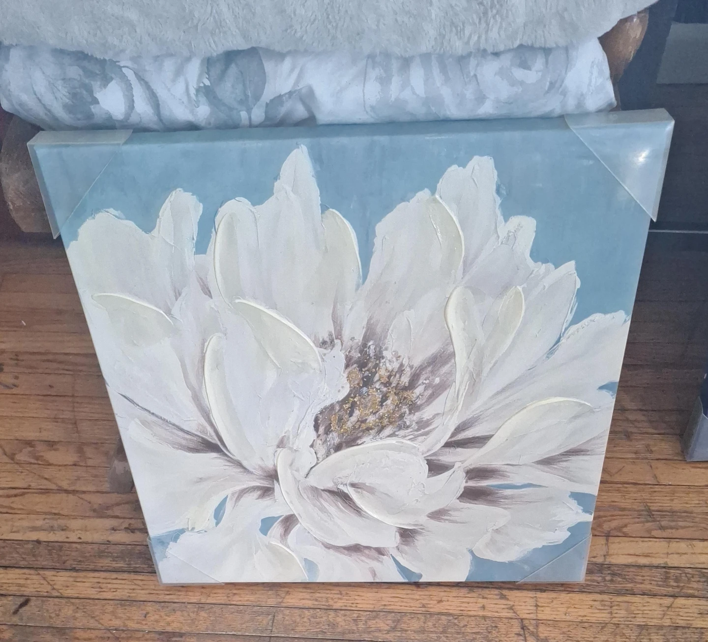 White Flower Canvas Wall Art