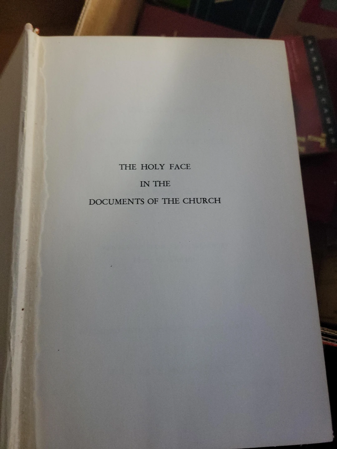 The Holy Face in the Documents of the Church Book