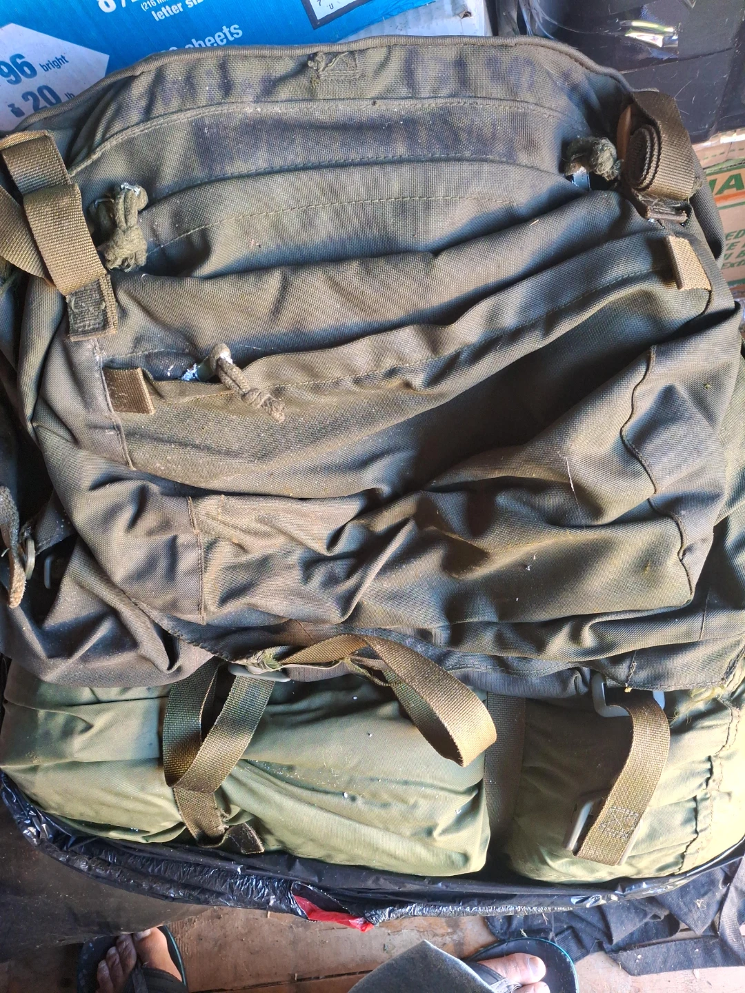 Olive Green Backpack Duffel Bag