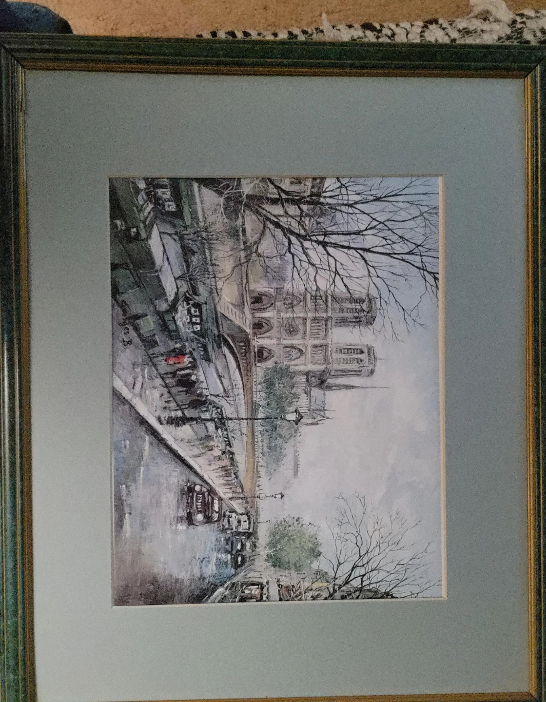 Framed Painting of Notre Dame Paris
