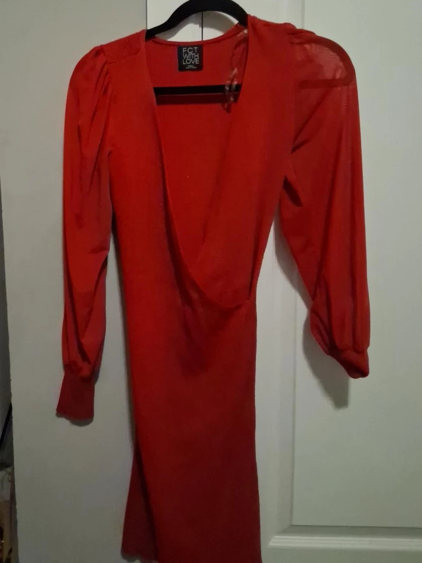 Red FCT WITH LOVE Wrap Dress