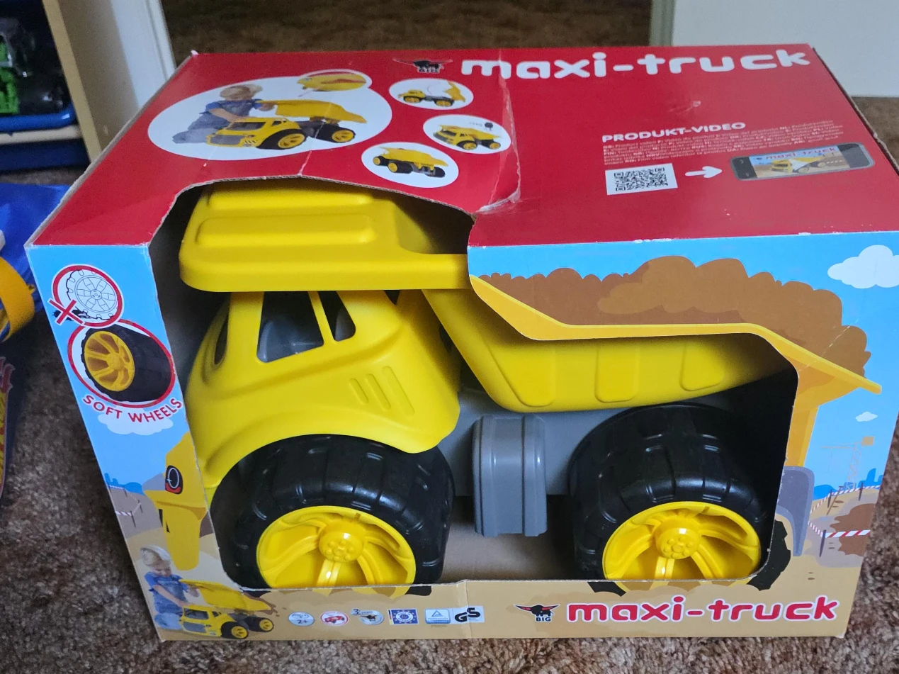 BIG Maxi-Truck Yellow Dump Truck Toy