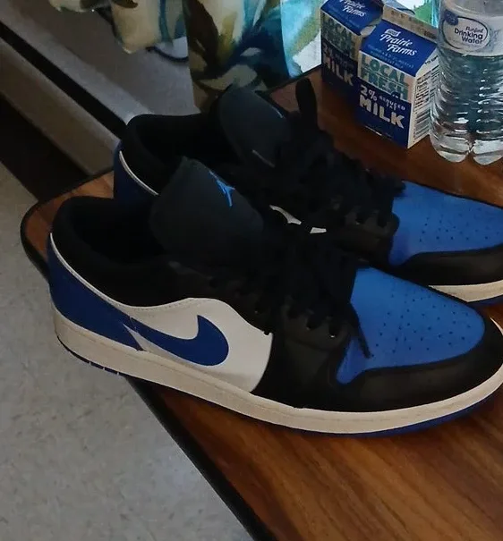 Air Jordan 1 Low Royal Blue Black White Sneakers