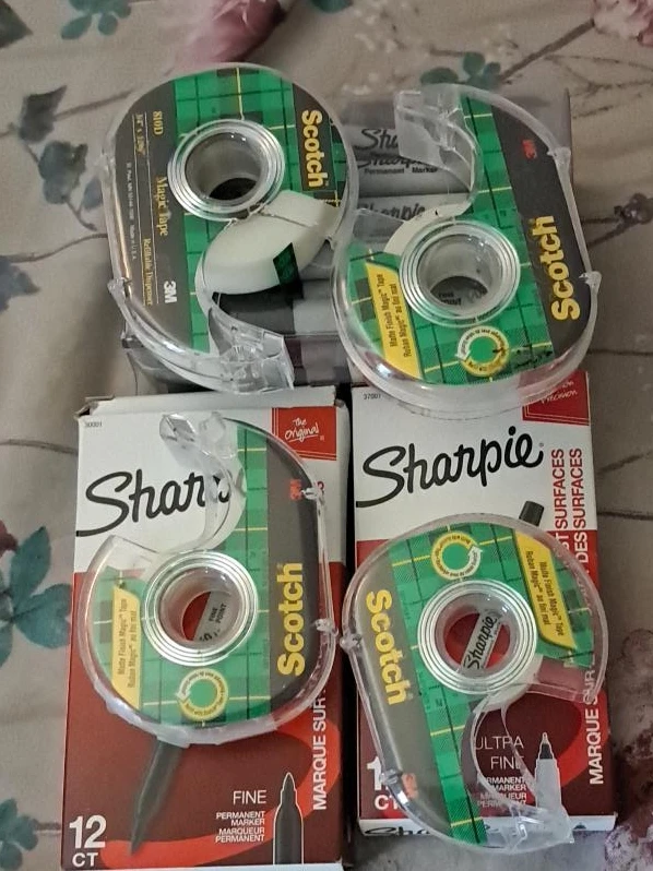 Scotch Magic Tape & Sharpie Fine Point Markers