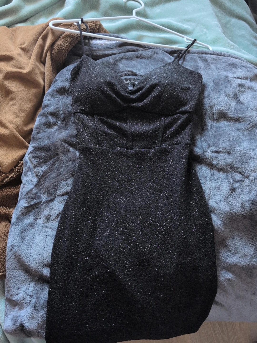 Black Sparkle Mini Dress
