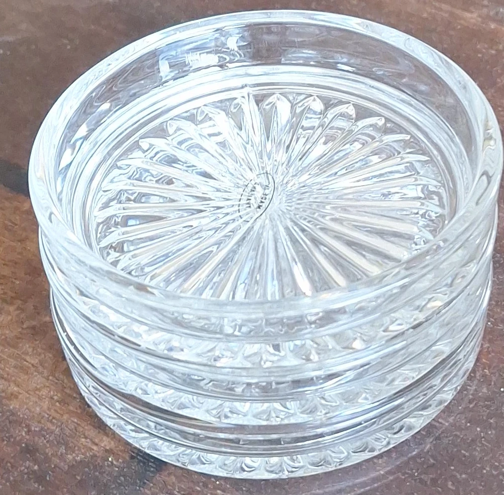 Crystal Glass Coasters (Set of 3)