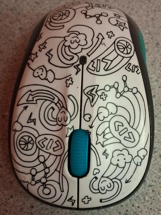 Custom Doodle Wireless Computer Mouse