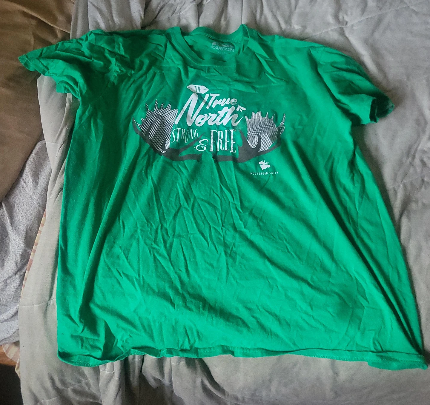 Green "The True North Strong & Free" T-Shirt