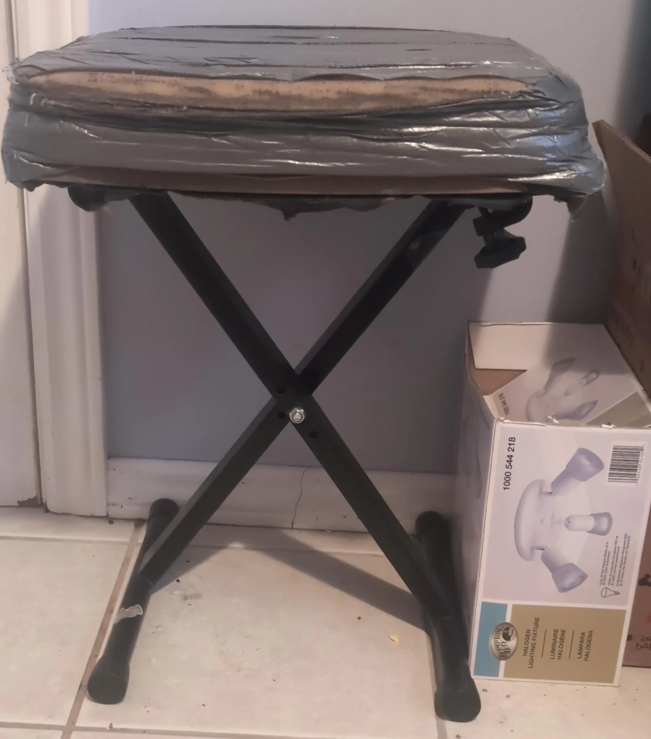 Adjustable X-Frame Keyboard Stool / Bench