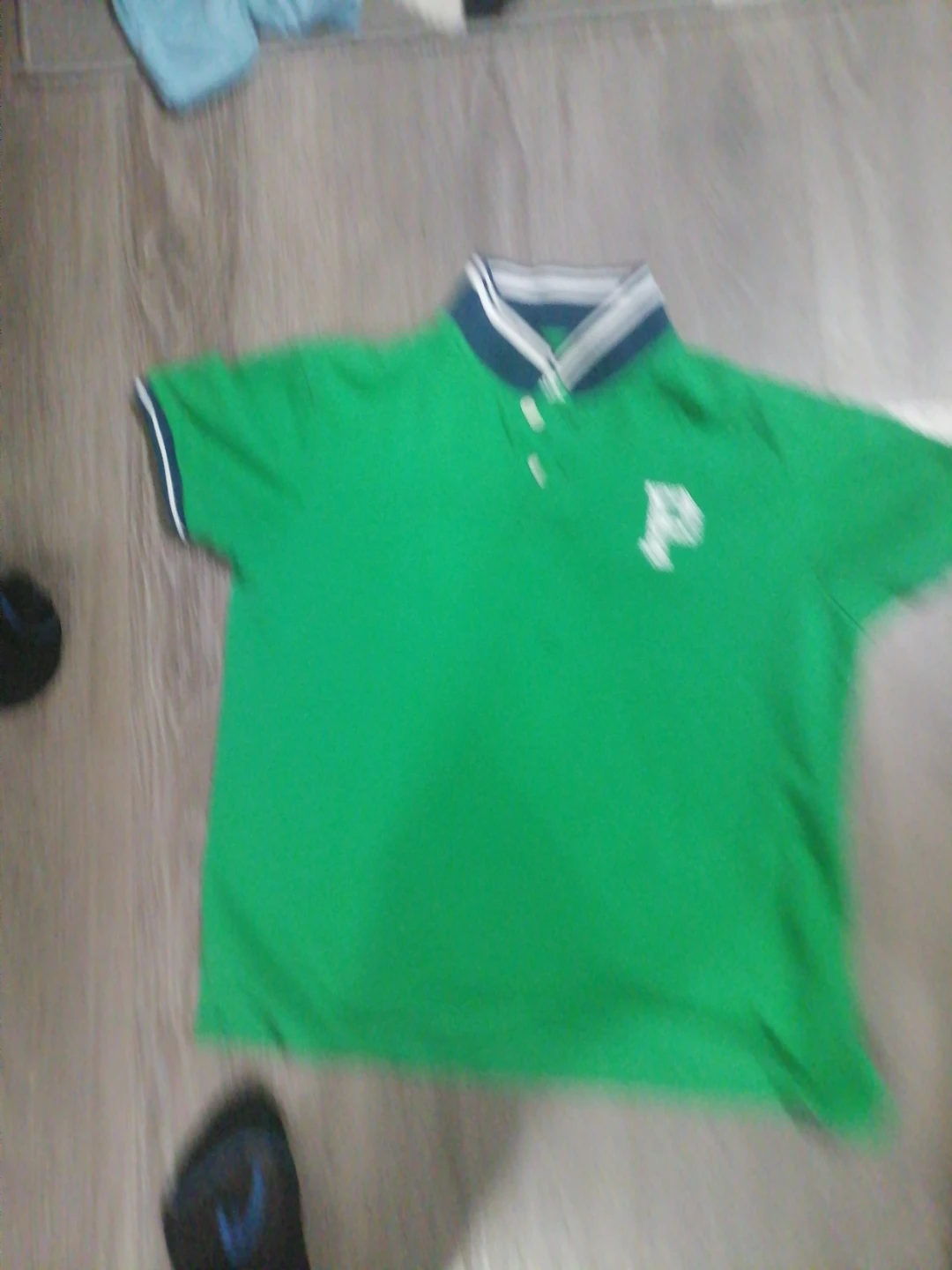 Green Polo Shirt with P Logo