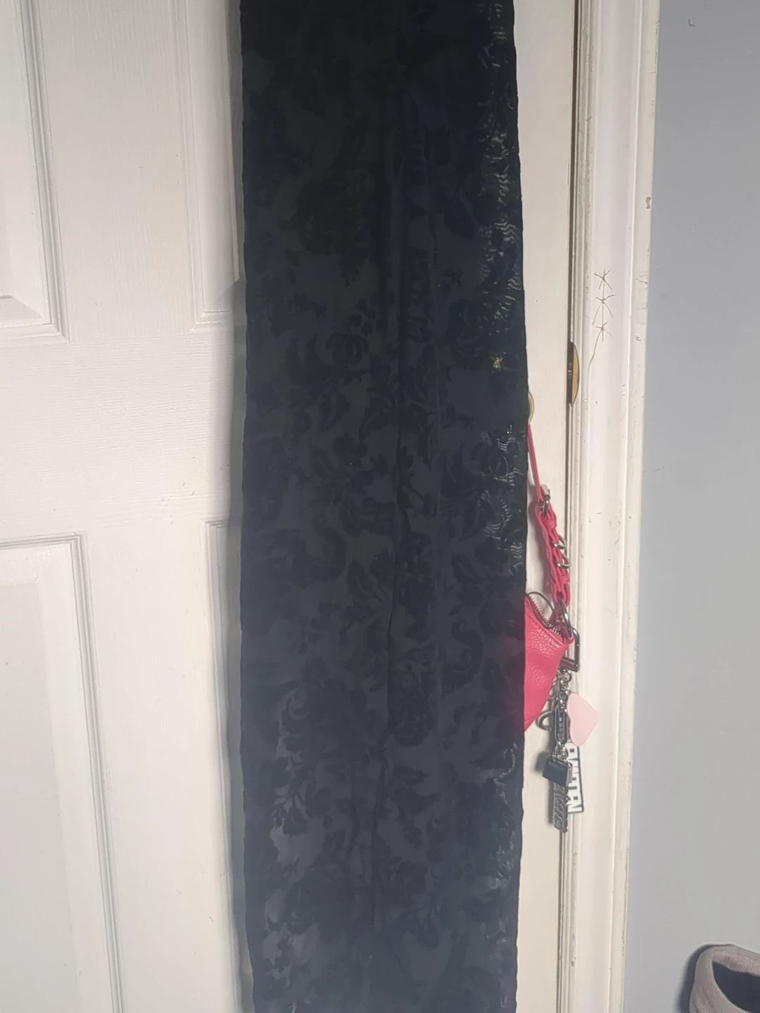 Black Burnout Velvet Maxi Dress