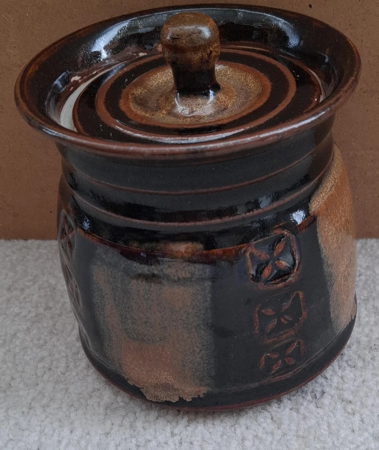 Hand-crafted Ceramic Jar with Lid