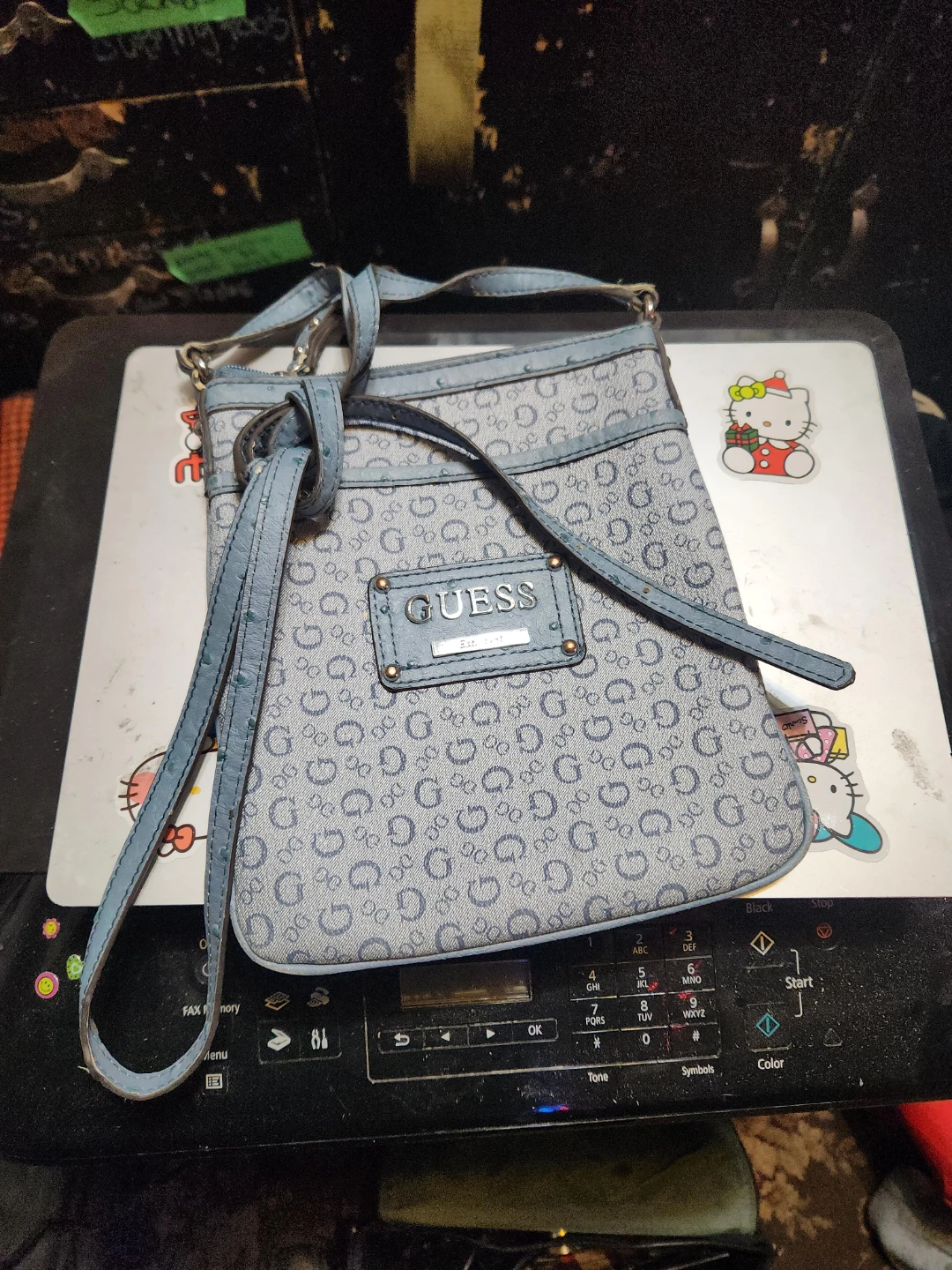 Guess Blue G Logo Crossbody Bag