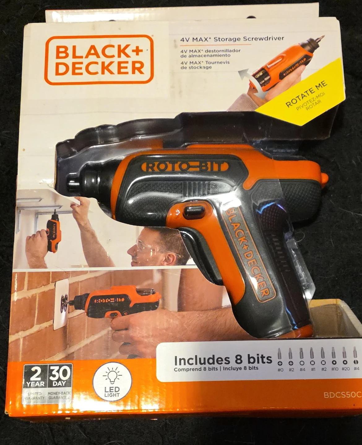 Black+Decker 4V MAX Roto-Bit Cordless Screwdriver drill