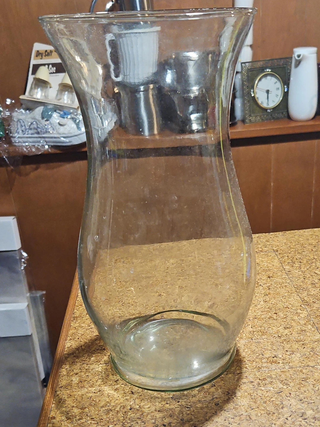 Large Clear Glass Vase
