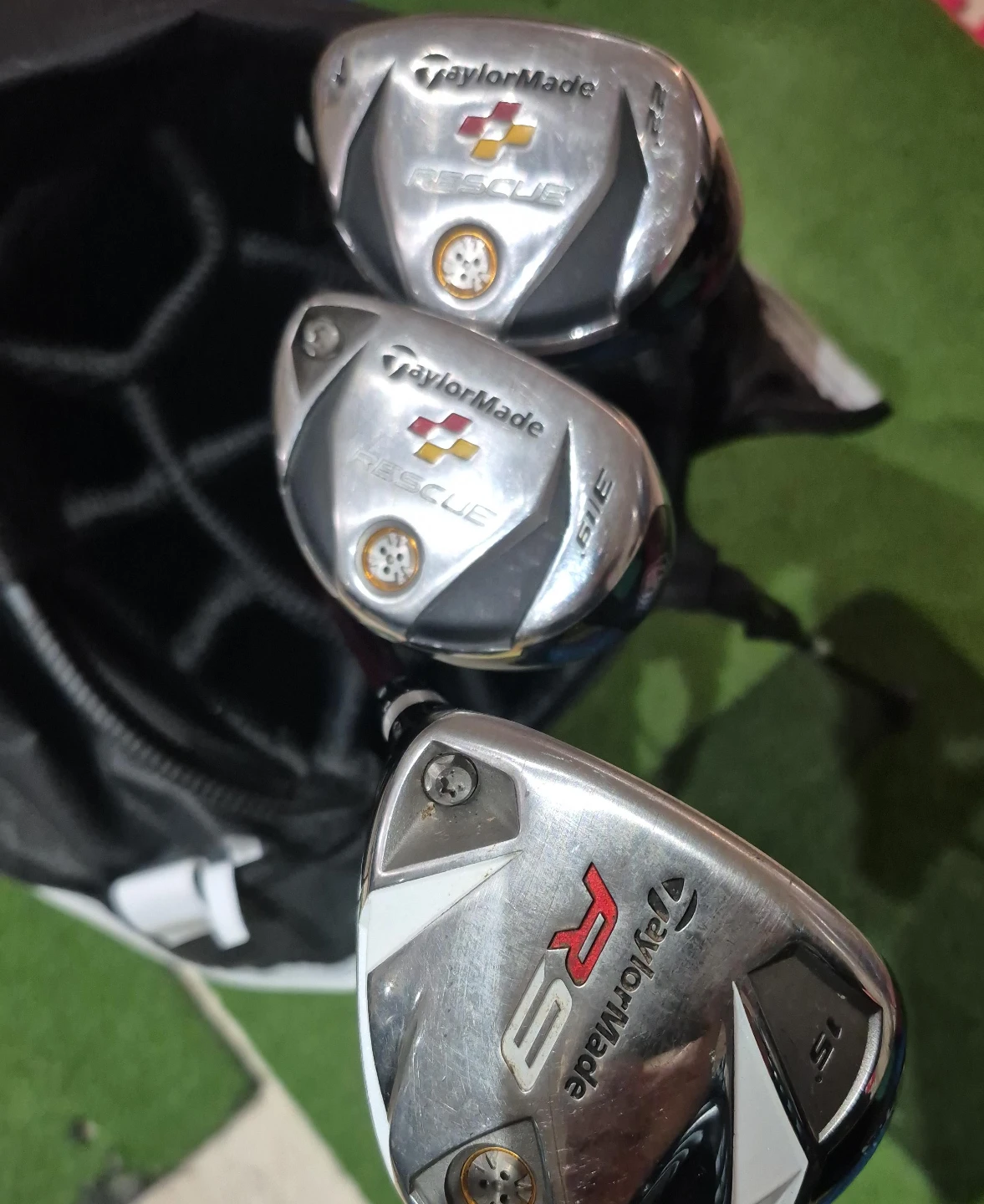 (LH) TaylorMade R9 Rescue Golf Clubs (3w, 3h, 4h)