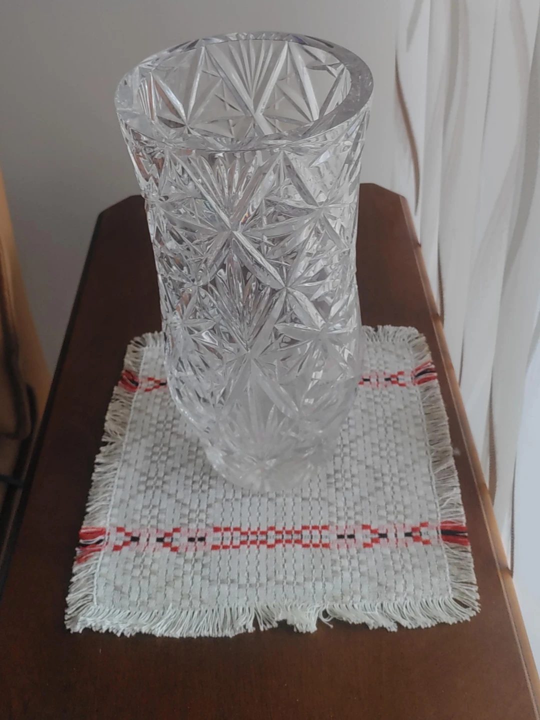 Cut Crystal Glass Vase