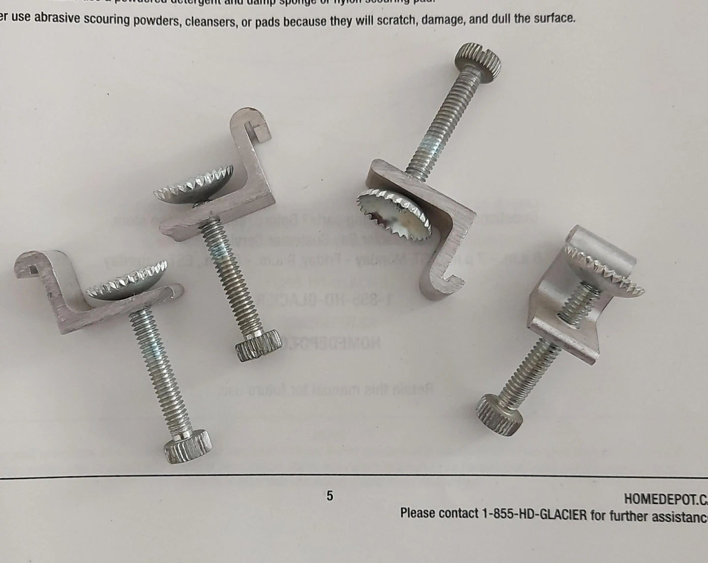 Lot of 4 Metal Clamps with Screws