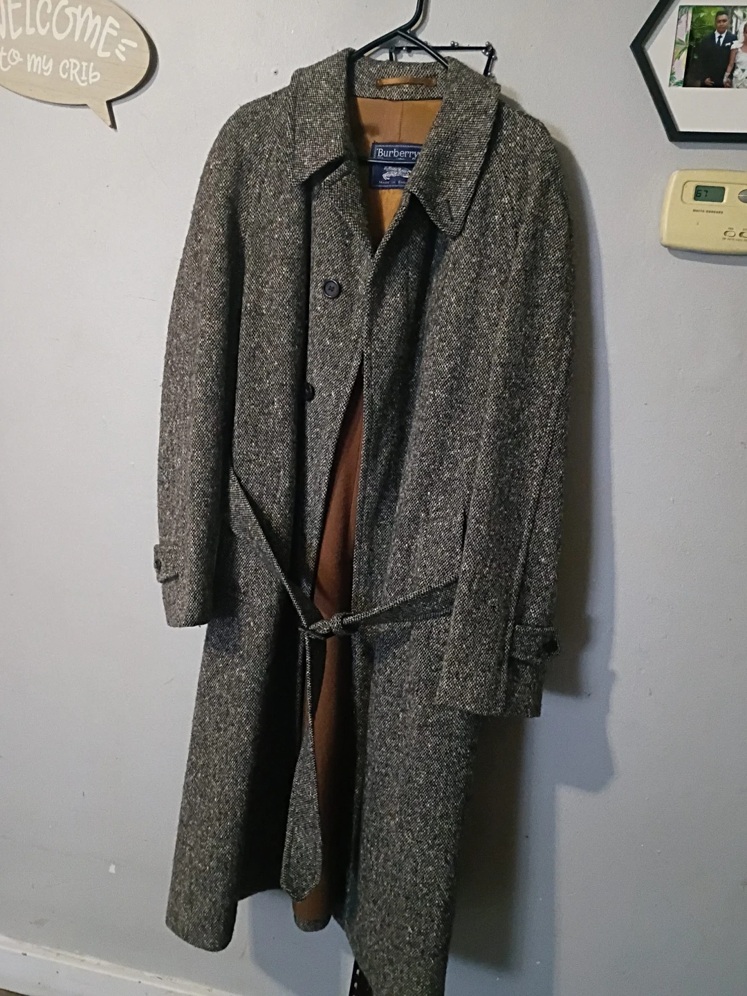 Burberry Tweed Trench Coat