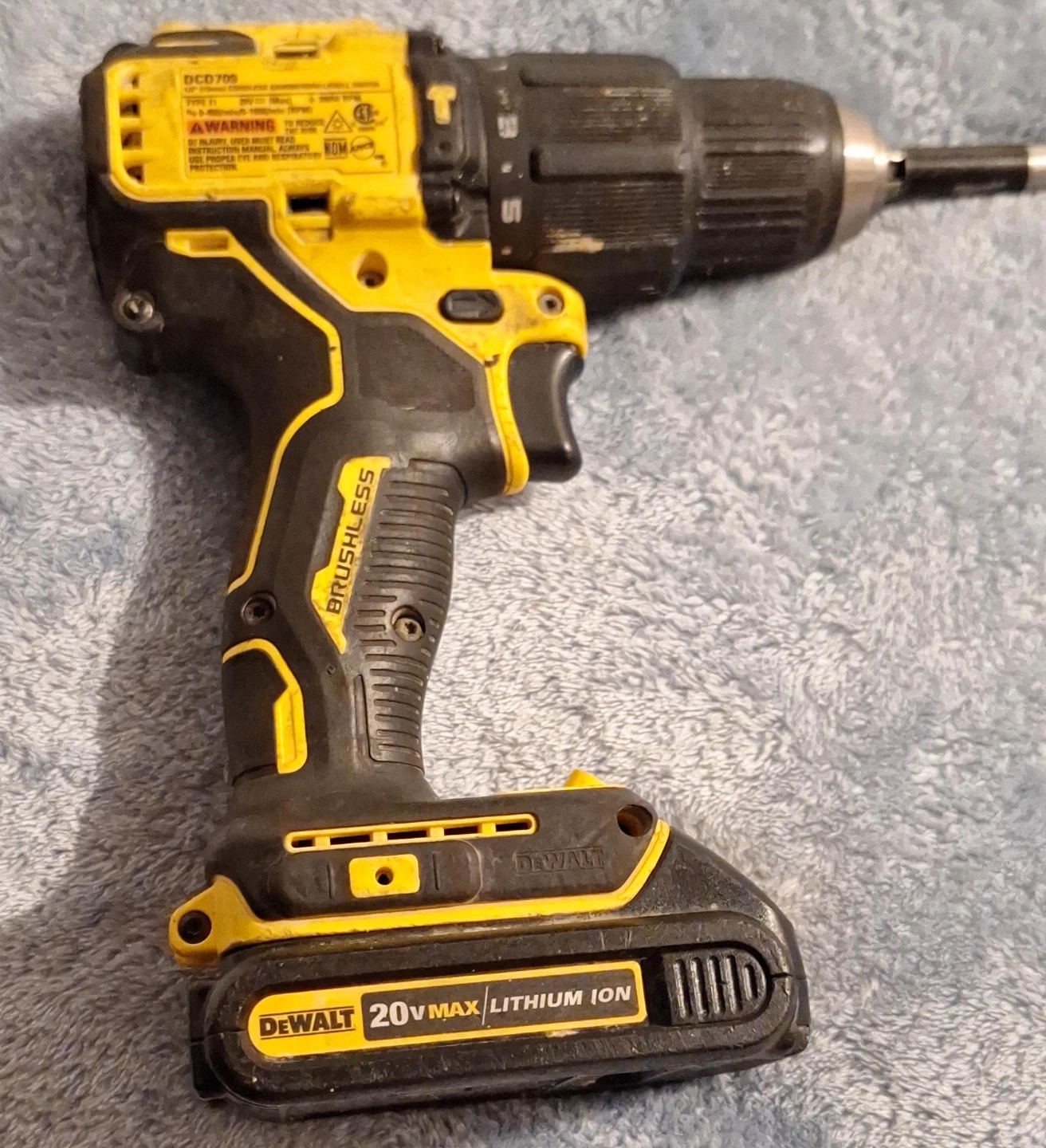 DeWalt DCD709 Brushless Cordless Drill - 20V MAX