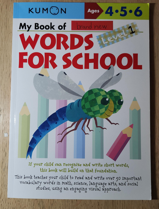 Brand New Kumon My Book of Words for School Level 1 Workbook