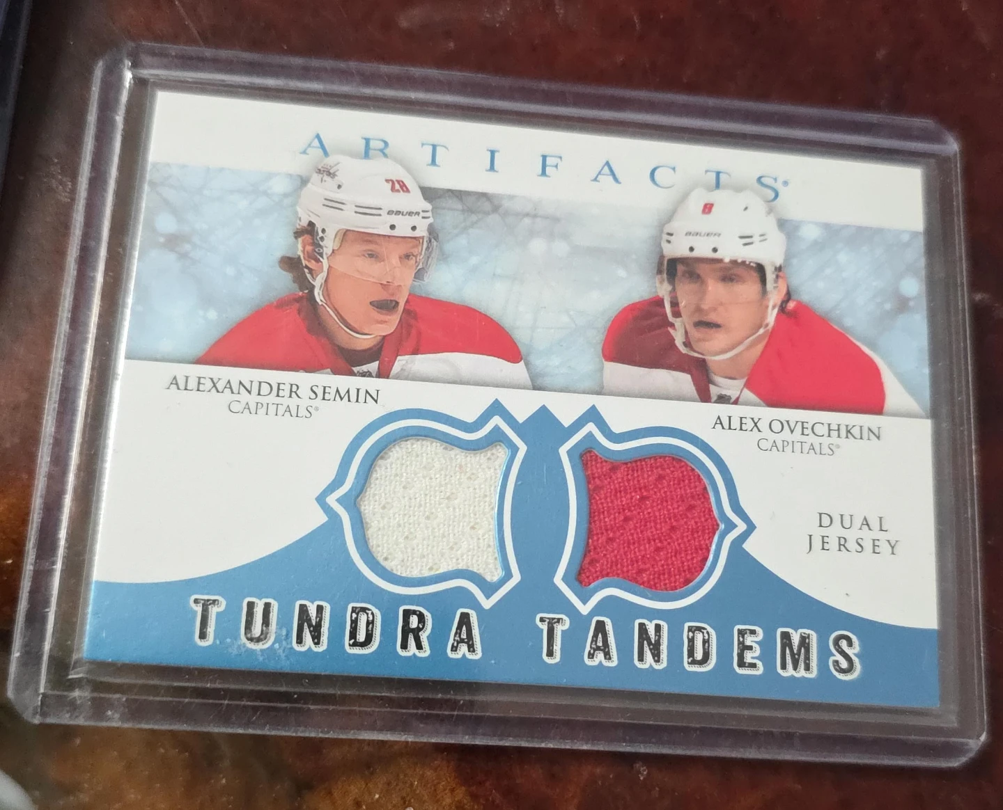 Upper Deck Artifacts Tundra Tandems Dual Jersey Card