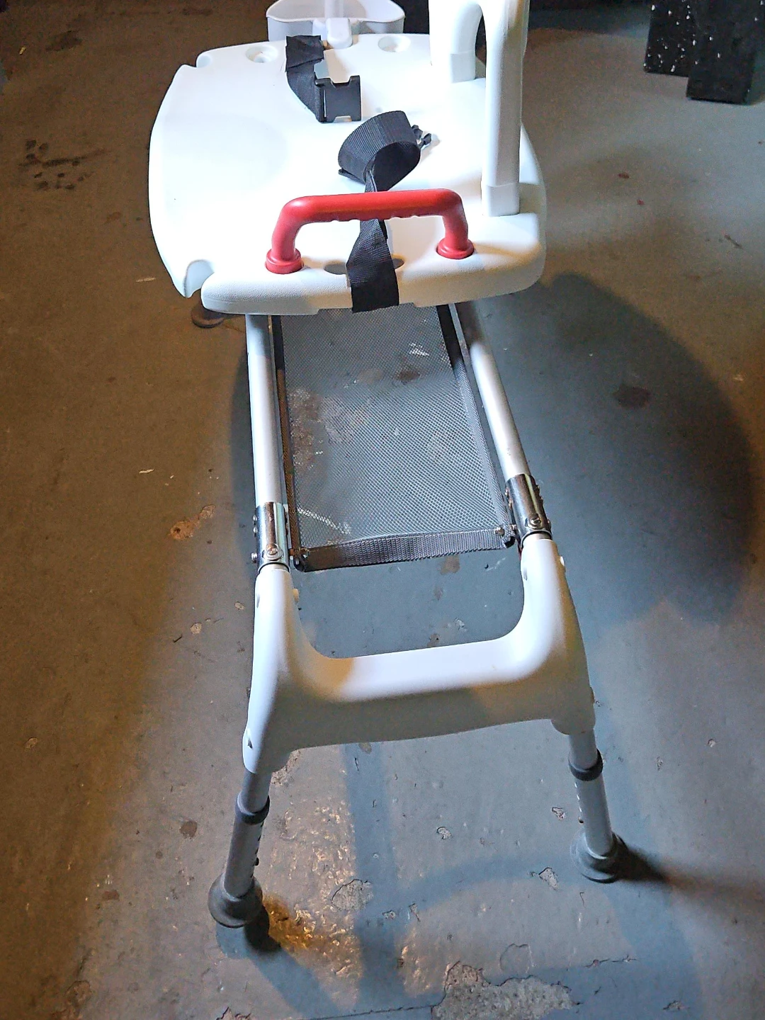 White Bath Transfer Bench with Swivel Seat