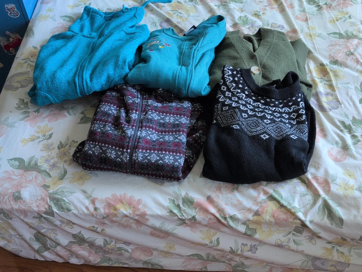 Bundle of 5 Women's Sweaters and Fleece Jackets$8 each