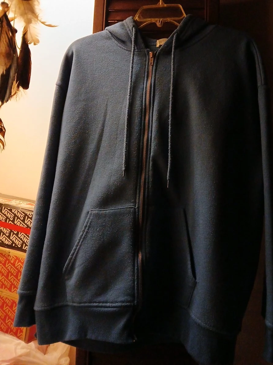 Blue Zip-Up Hoodie