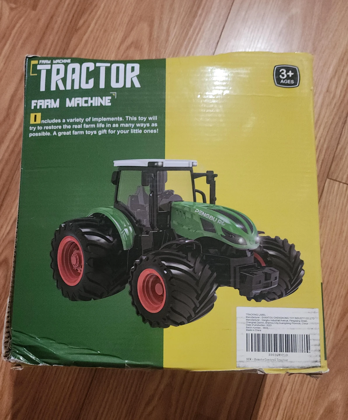 RC Tractor Farm Machine Toy with Trailer and Implements