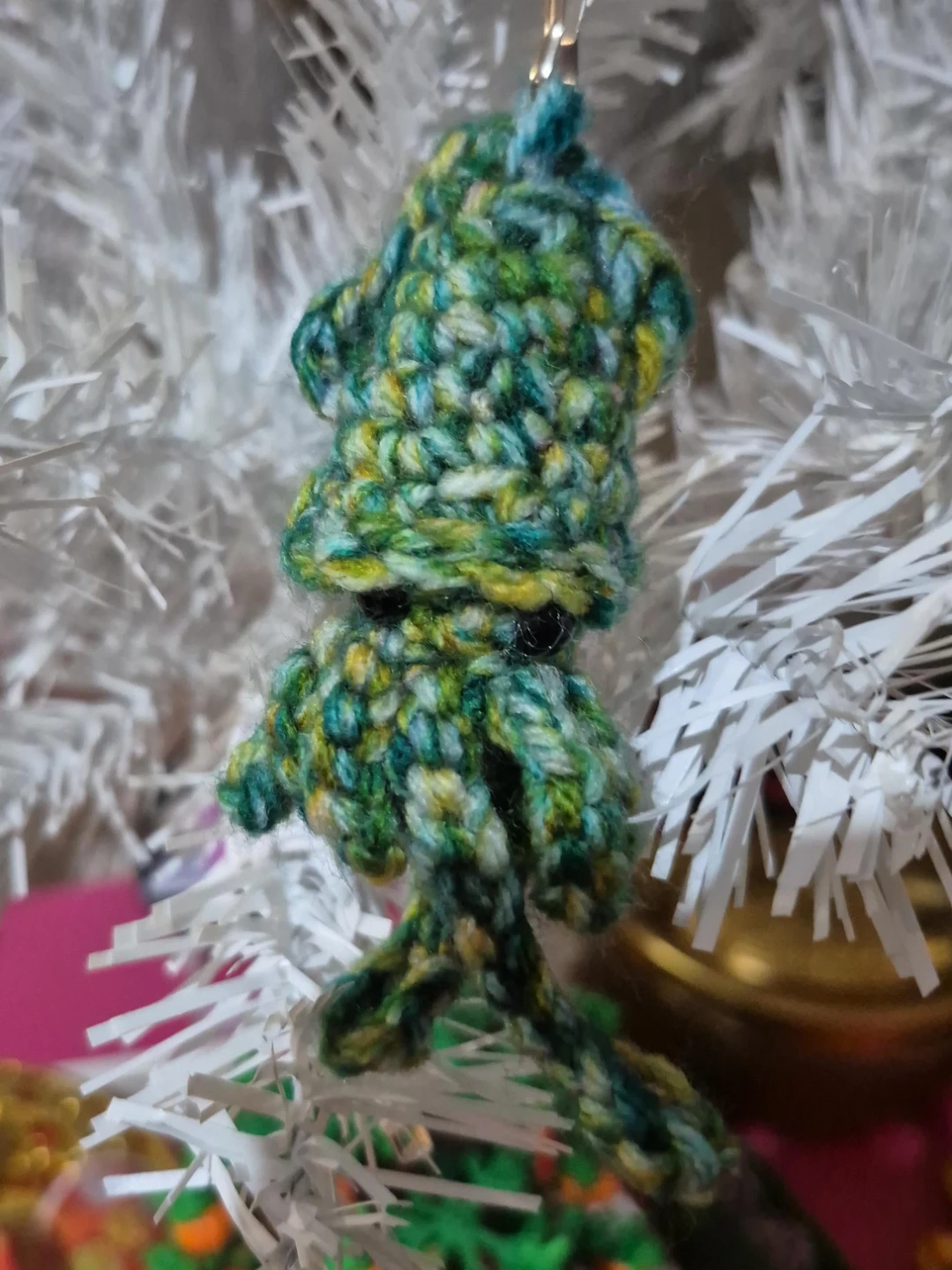Handmade Crochet Squid Ornament/Keychain - photo 2