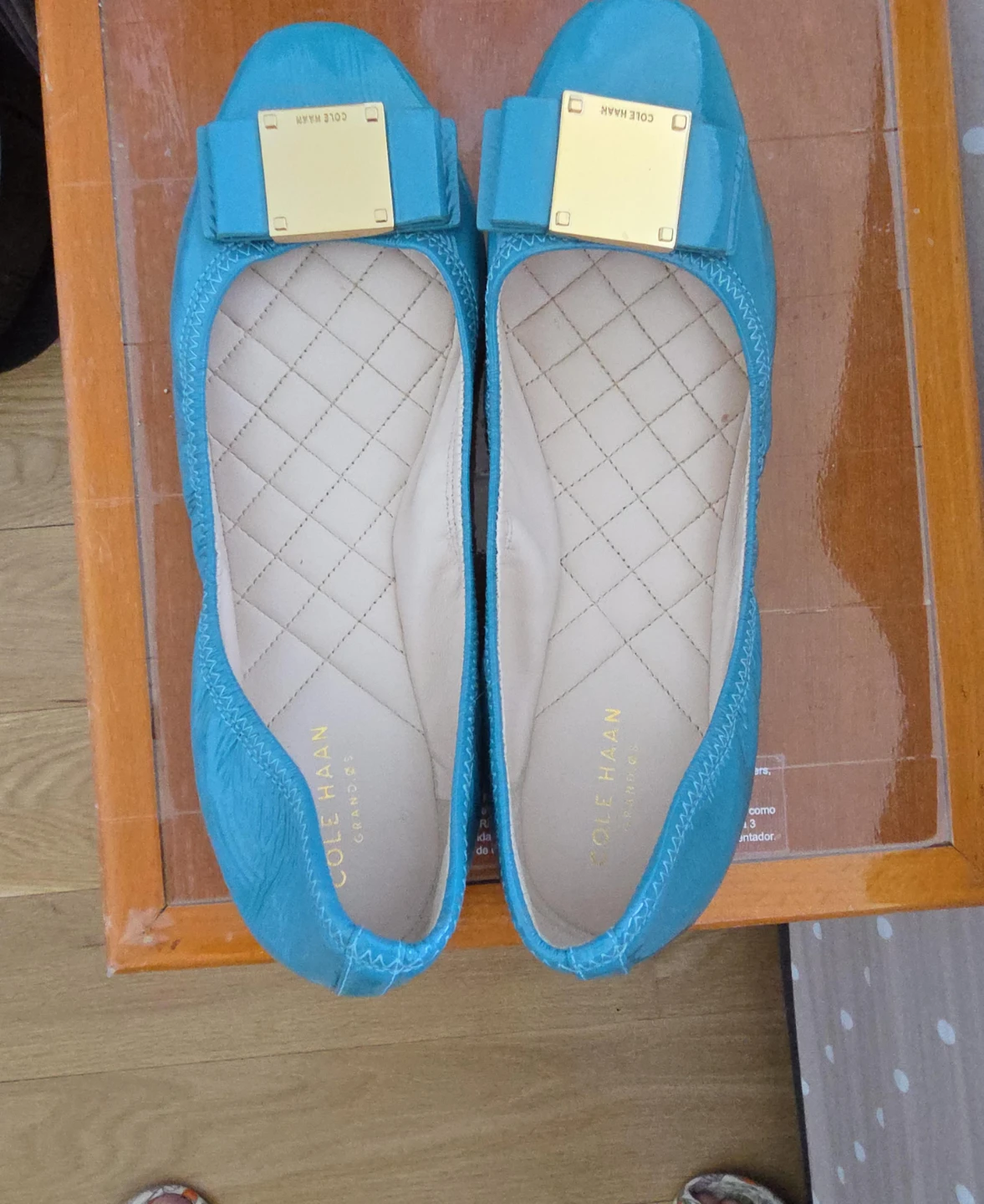 Cole Haan Blue Leather Ballet Flats