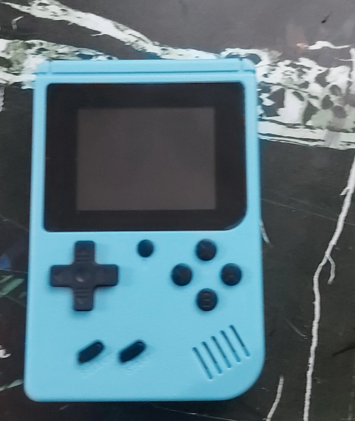 Blue Handheld Retro Game Console