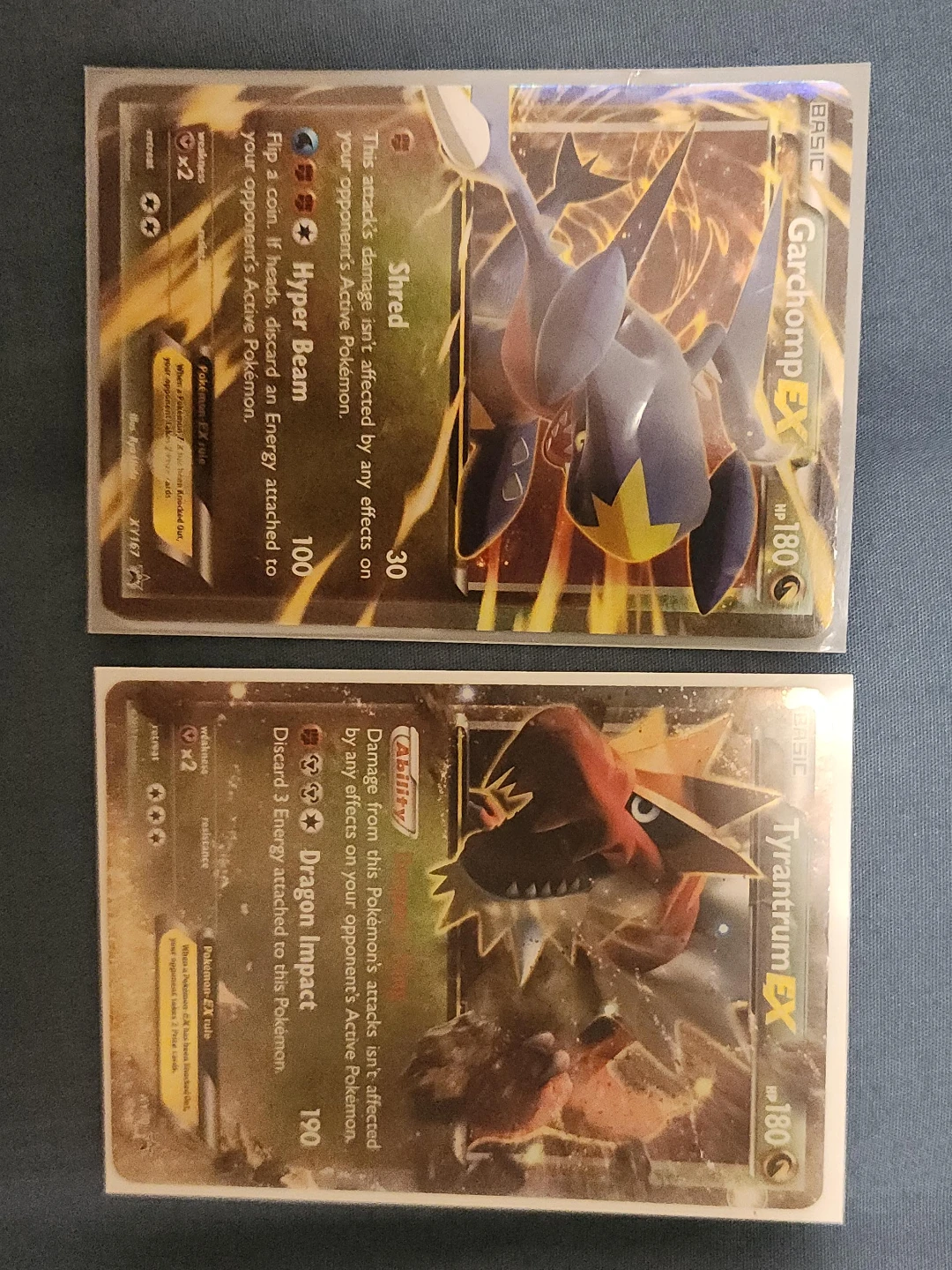 Pokemon Trading Cards - Garchomp EX and Tyranitar EX