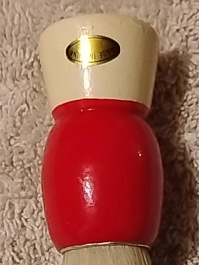 Shaving Brush - Red & Cream Handle