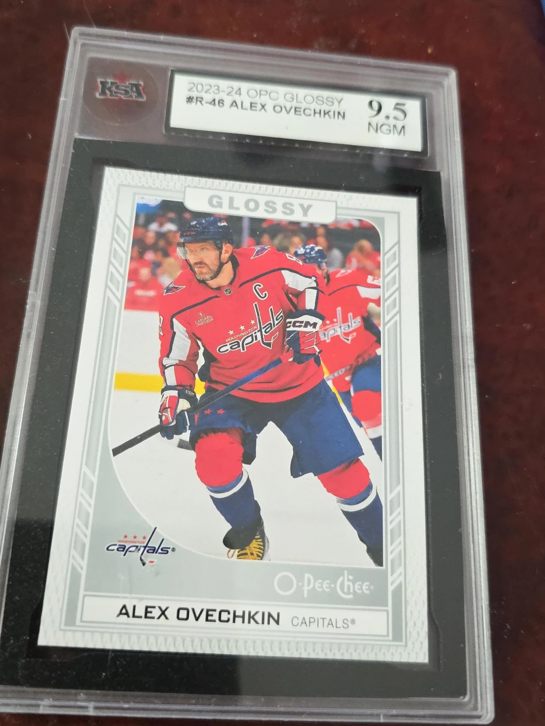 2023-24 OPC Alex Ovechkin Glossy Hockey Card - Graded 9.5