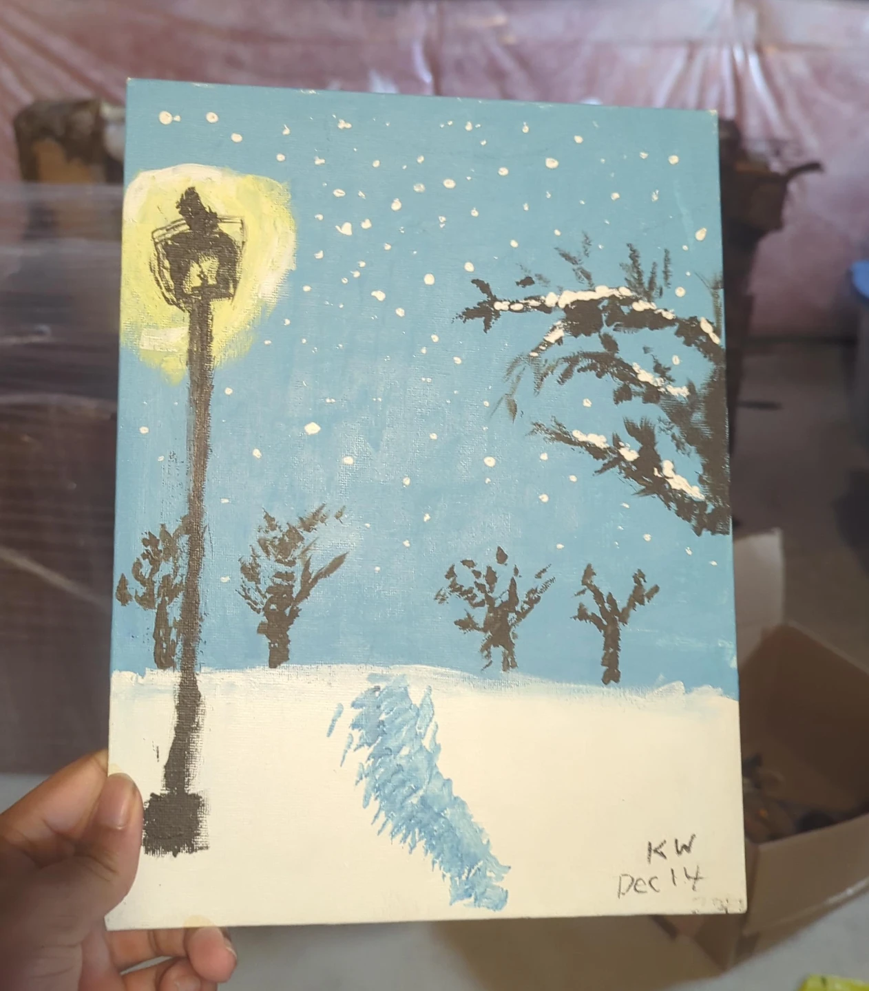 Original Winter Scene Painting - Dec 14