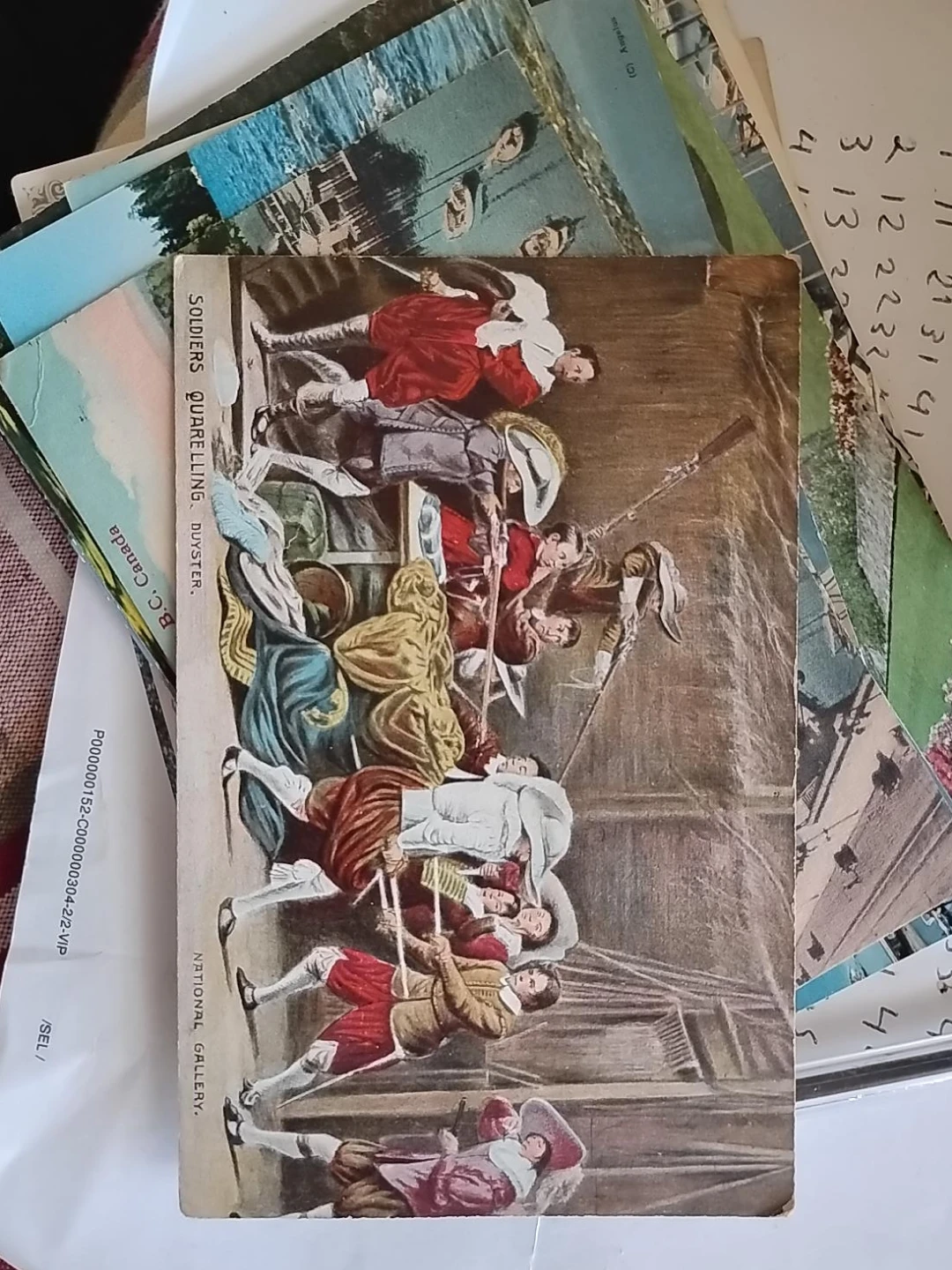 Soldiers Quarelling Postcard - National Gallery