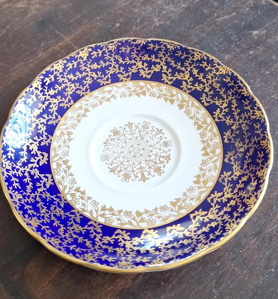 Royal Blue and Gold Saucer