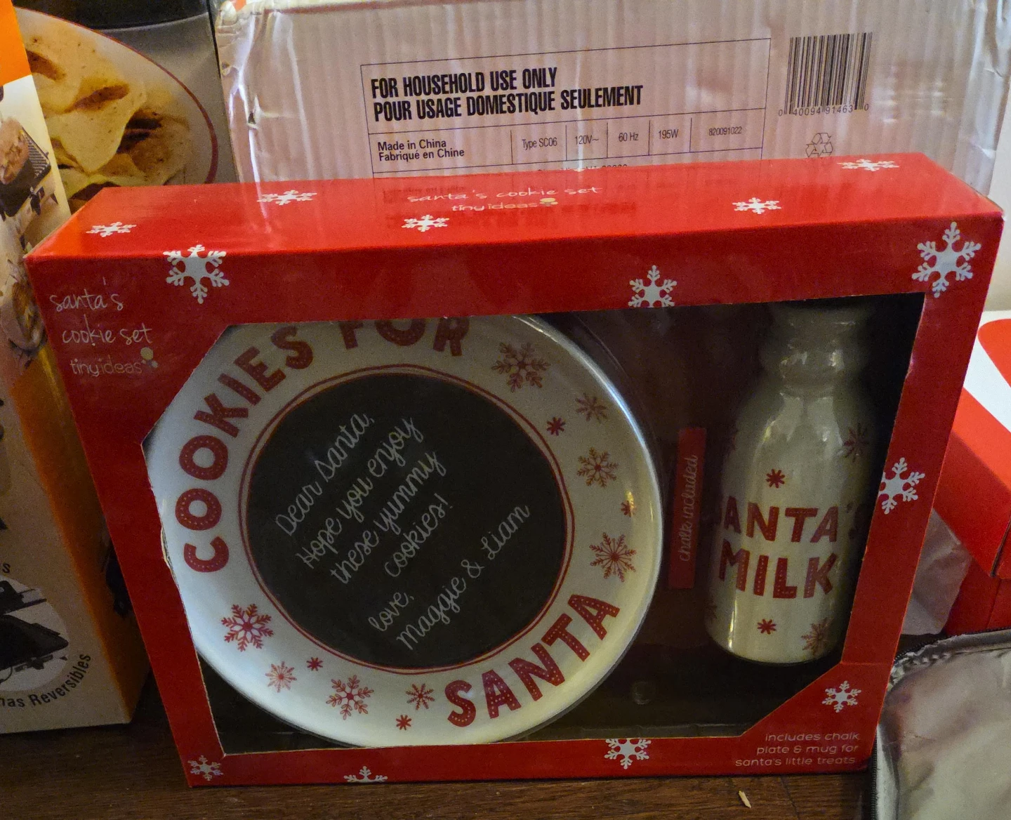Tiny Ideas Santa's Cookie Set with Milk Mug