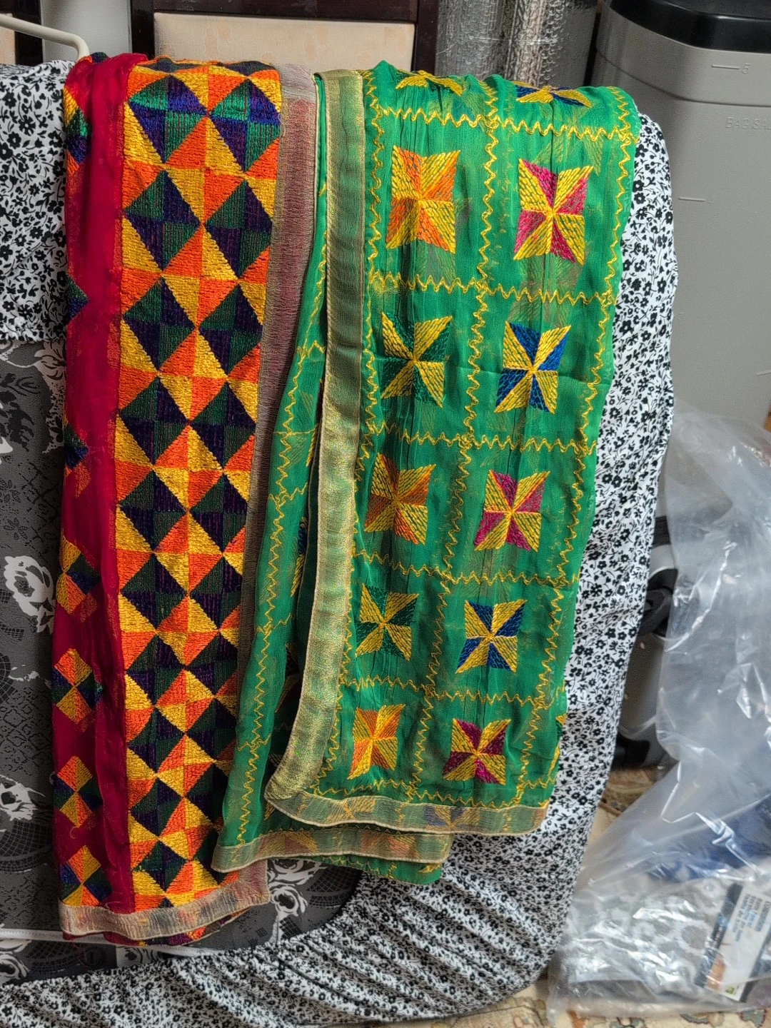 Embroidered Phulkari Dupatta