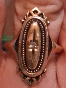 Vintage Oval Ring with Stone