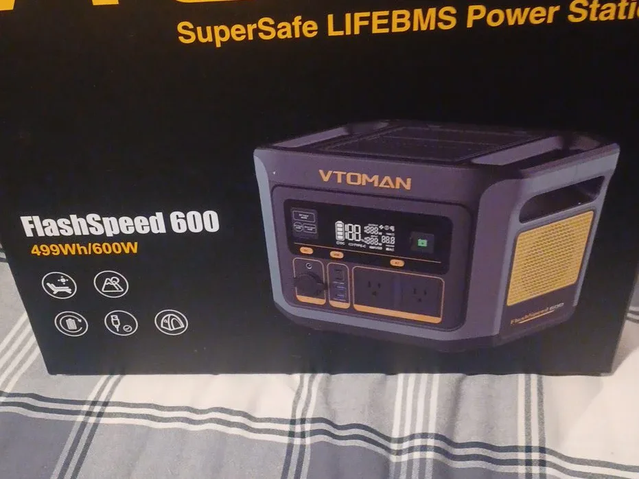 VTOMAN FlashSpeed 600 Portable Power Station 499Wh/600W
