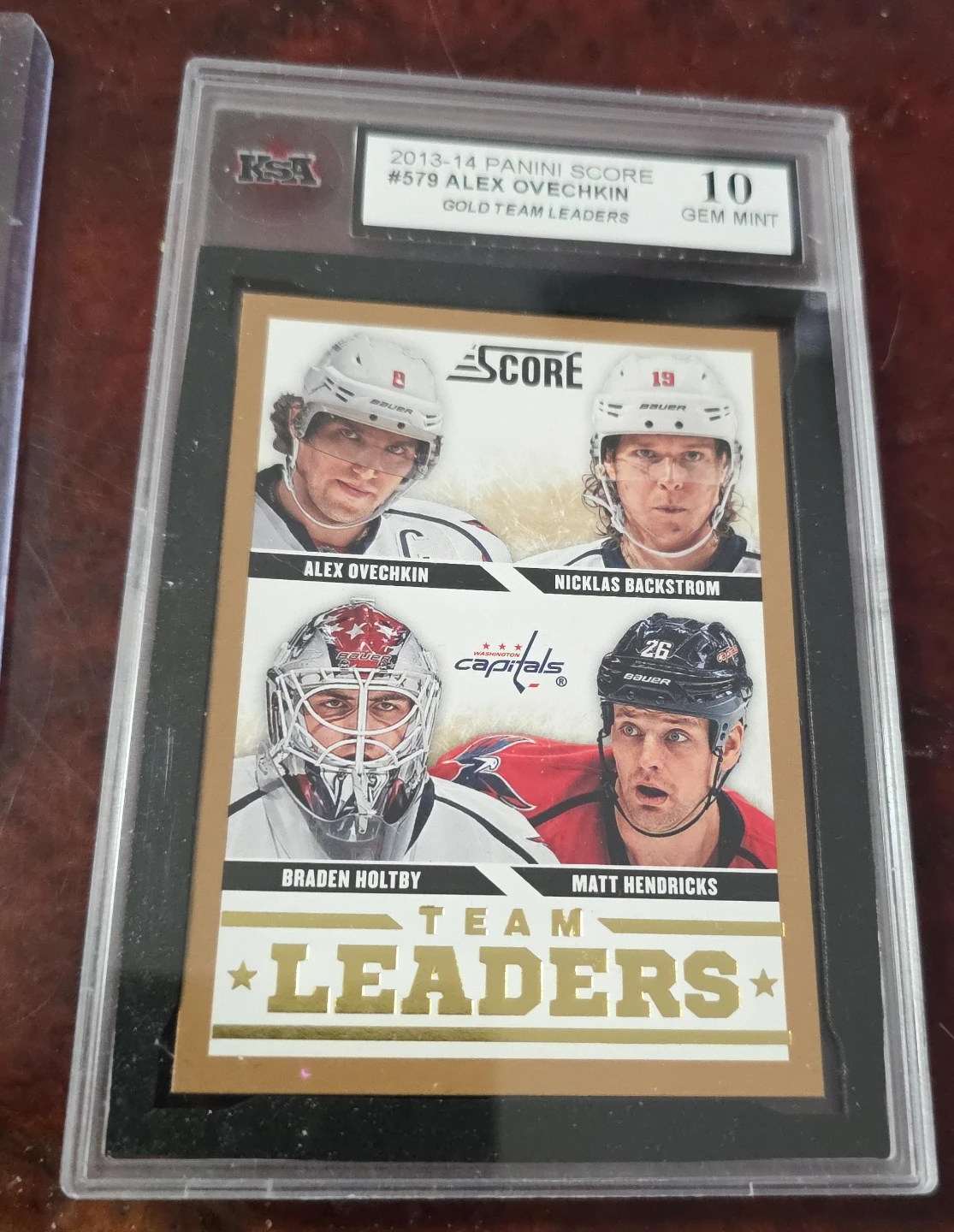 2013-14 Panini Score #579 Alex Ovechkin Gold Team Leaders Card