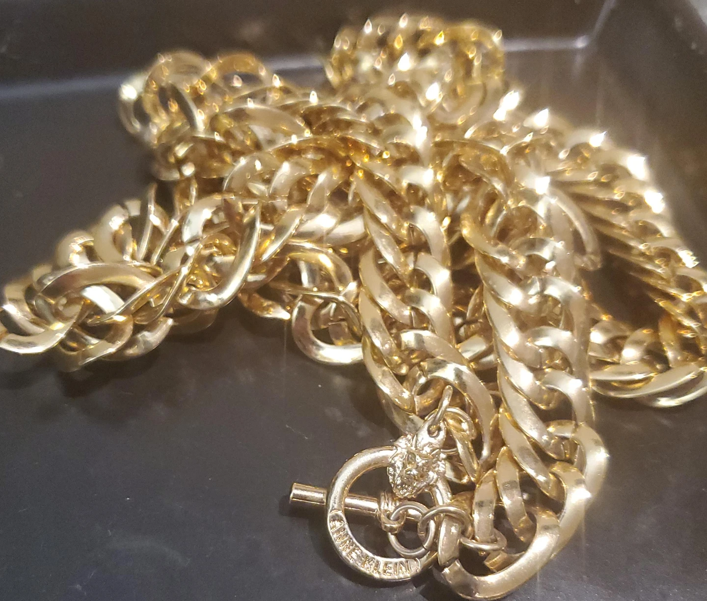 Anne Klein Gold Tone Chunky Chain Necklace