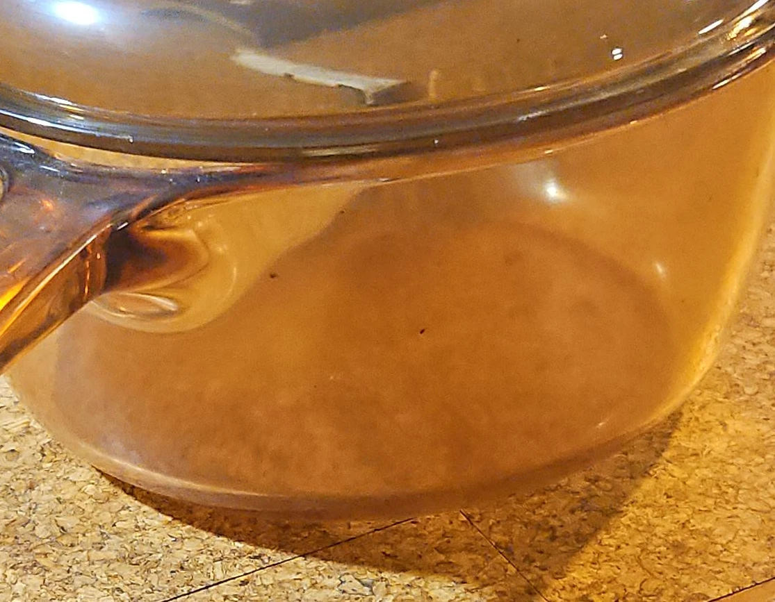 Amber Glass Saucepan with Lid